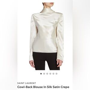 Saint Laurent Cream Silk Blouse